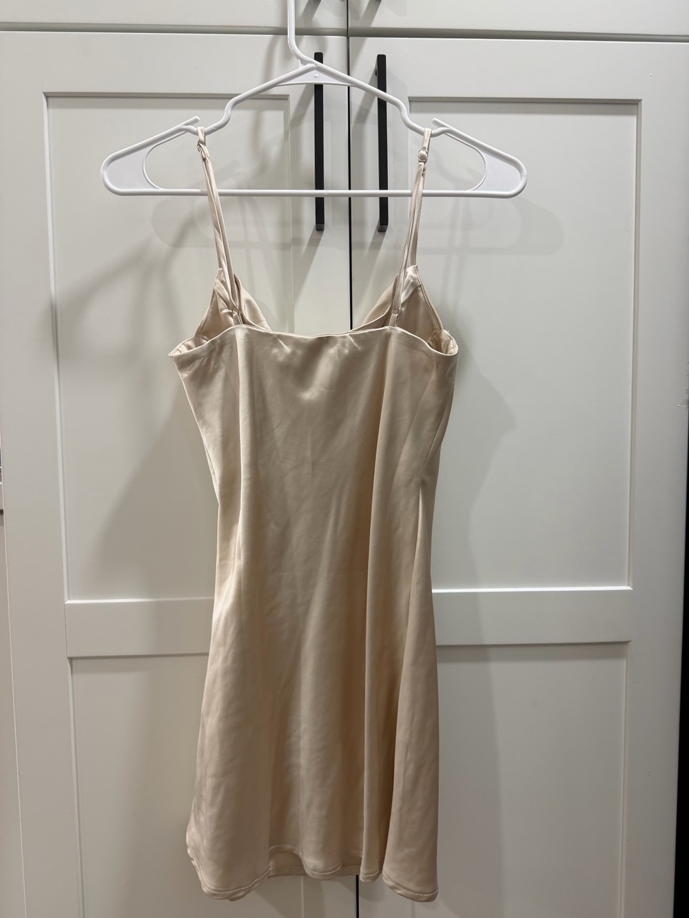 Princess Polly Cream Satin Slip Dress - Picture 3 of 3